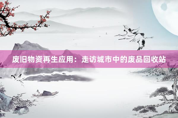 废旧物资再生应用：走访城市中的废品回收站